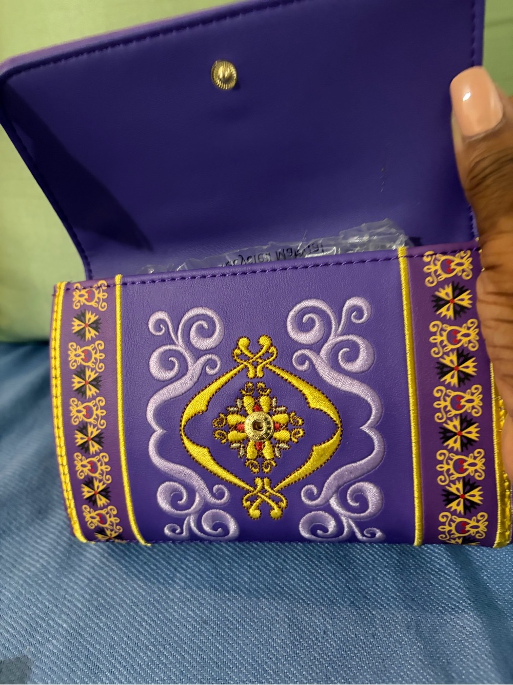 Disney Loungefly Purple Decorative Clutch Bag/Wallet with Tassels - Picture 4 of 5